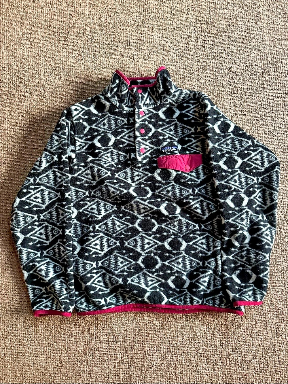 Patagonia Lightweight Synchilla Snap-T Fleece Pullover Geometric Fleece Size